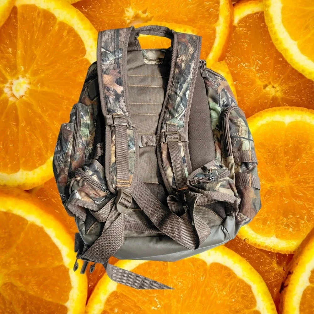 Leeds International Camo Backpack Tactical Outdoor Hiking Laptop Bag Brown